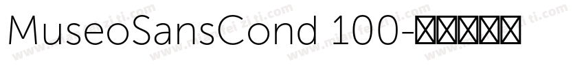 MuseoSansCond 100字体转换